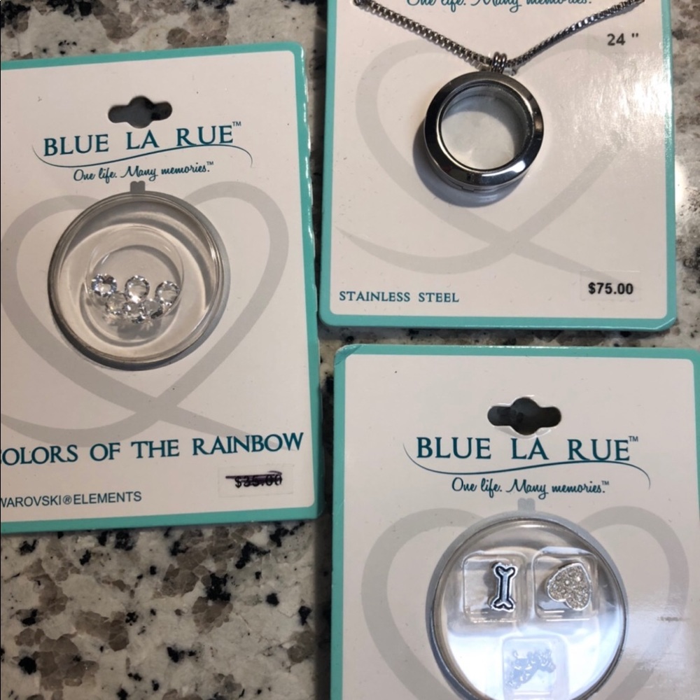 Necklace with Swarovski dog charms